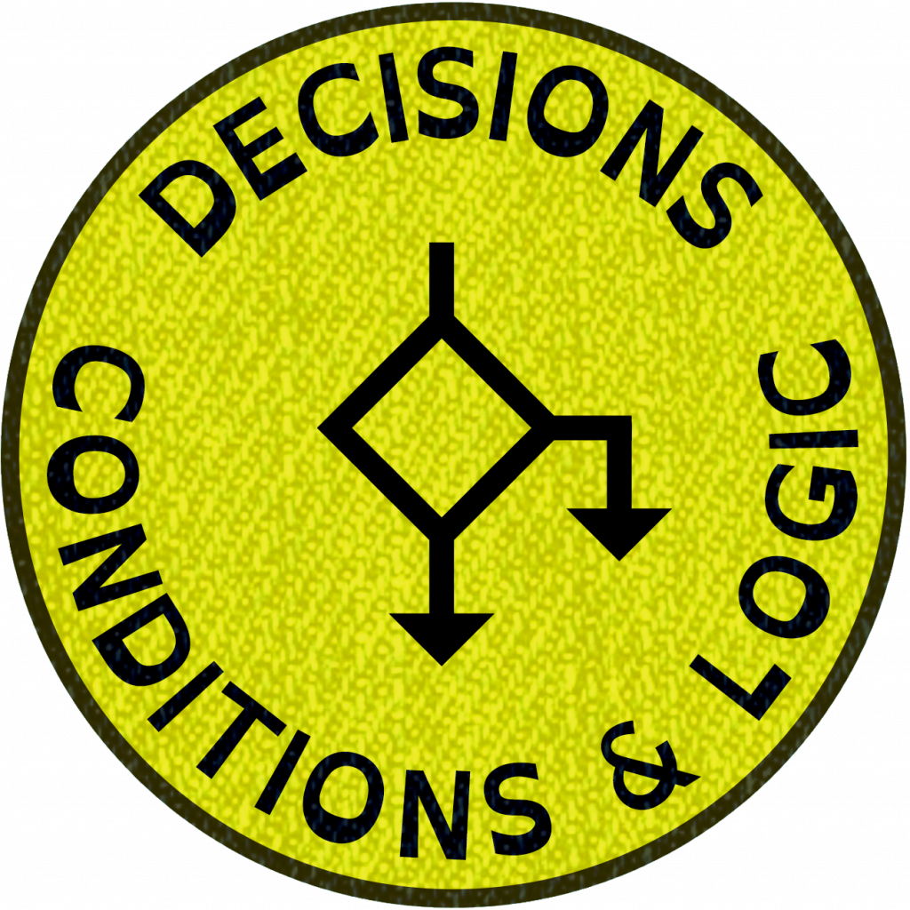 logo for badge 2: decisions, conditions and logic