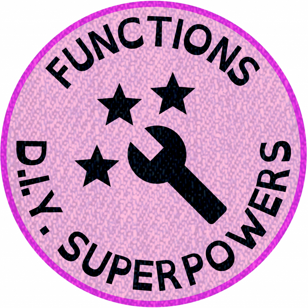 logo for badge functions, DIY superpowers