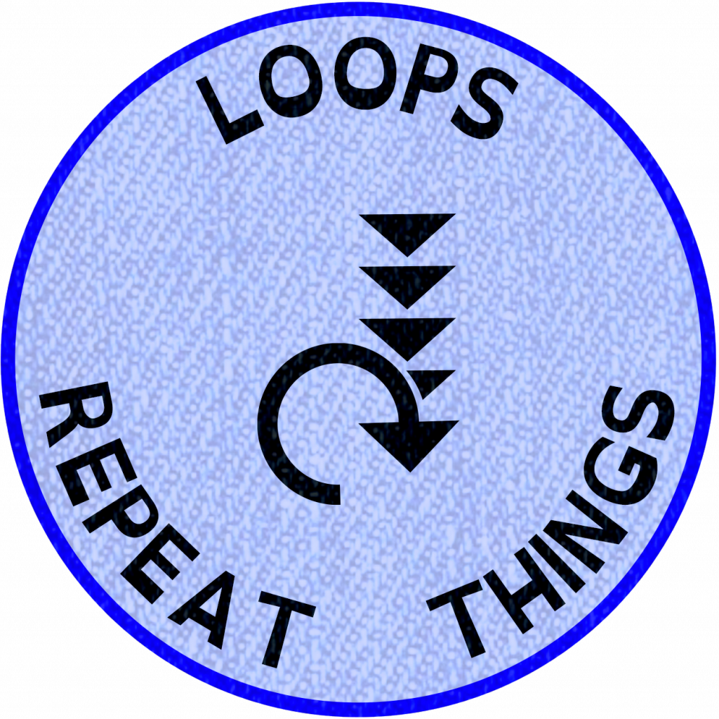 logo for badge 10 repeating things with loops